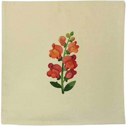 Image of Azeeda 40cm x 40cm 'Snapdragon Flower' Canvas Cushion Cover (CV00052039)
