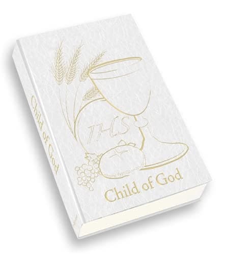 Image of Child of God | Catholic Missal and Prayers for Children | Excellent First Communion Gift | Italian Art | Gold-Tone Stamped Art | White Leatherette