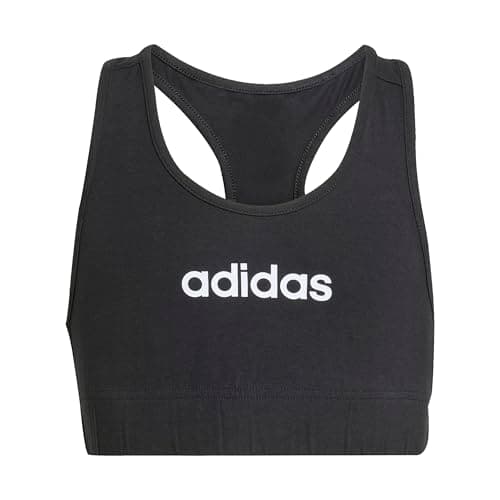 Image of adidas Girl's Essentials Bra TOP, Black/White, 13-14 Years