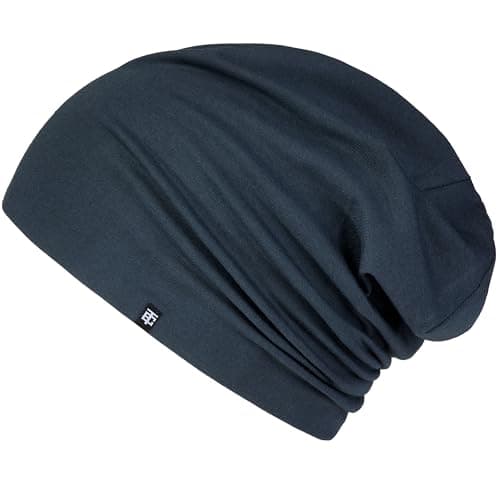 Image of Enter the Complex® Light Jersey Beanie Hat, Women and Men, Cotton Slouch Beanie, Elastic, Anthracite, L/XL