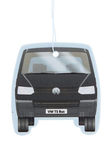 Image of BRISA VW Collection - Volkswagen Air Freshener, Room Freshener, Deodorizer for Cars T5/T6 Bus Campervan Motif (Bus Front/Energy/Black)