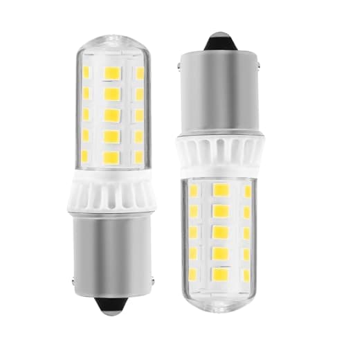 Image of KUNKA B15S 12V 3W 400 Lumens CRI85 1156 AC12V Socket, DC12V-24V 1103/1141 Home LED Light Bulb Single Contact Socket (Warm White 3000K, Pack of 2)