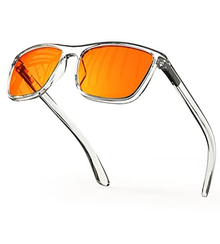 Image of Bloomoak-99% Blue Light Blocking Glasses-Gaming Glasses-Anti Glare - Anti Fatigue-TR90 Material-Suitable for Screens, Games, TVs, Mobile Phones (Amber - 99% - Transparent Frame)