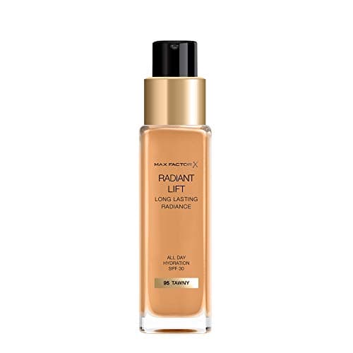 Image of Max Factor Radiant Lift Liquid Pump Medium to Full Coverage Radiant Finish Foundation with SPF30 and Hyaluronic Acid, 095 Tawny, Dark Skin Tone, 30ml