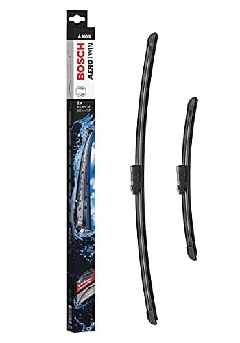 Image of Bosch Aerotwin A 300 S - Front Windscreen Wipers - Set of 2 Replacement Blades - Comes with Pre-assembled Adapter - 2 Blades, 600mm/340mm - Only for right-hand drive (UK)