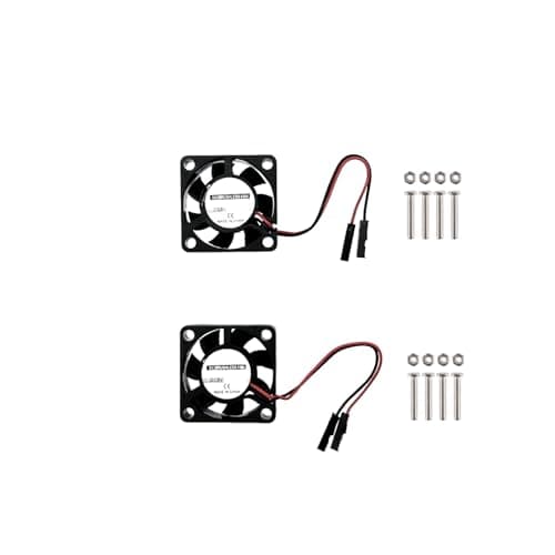 Image of JZK 2PCS 30x30mm 2pin DC 5V Mini Silent Cooling Fan with Wires - 3007 Small Quiet Cooling Fan for 3D Printers & Heatsinks