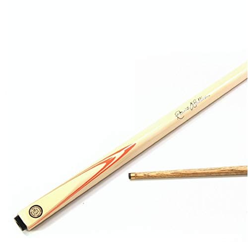 Image of BCE Ronnie O'Sullivan ORANGE FLARE Cream Butt 2pc Ash Pool Snooker Cue 9.5mm Tip