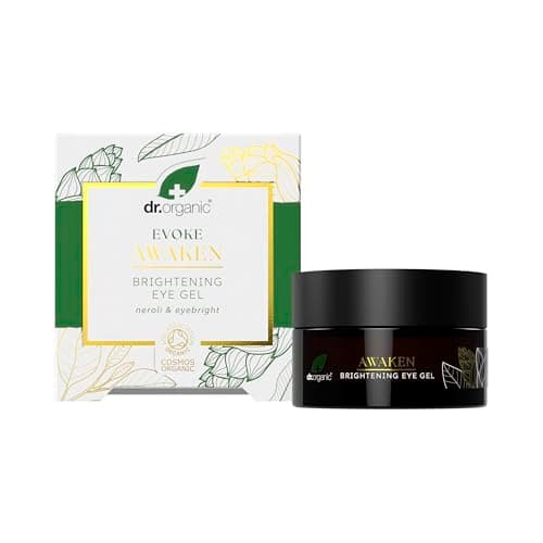 Image of Dr Organic Evoke Awaken Brightening Eye Gel, De-Puff & Minimise Dark Circles, Smooth & Brighten, with Neroli & Eye Bright, Certified Organic, 10ml