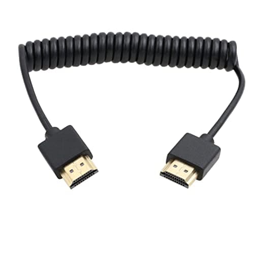 Image of HangTon HDMI 8K 4K 120fps UHD Cable for ATOMOS Ninja V Portkeys Blackmagic Monitor BMPCC 4K ZCAM Sony A7S III Canon Nikon Camera Ronin Type A HDMI 2.1 Coiled