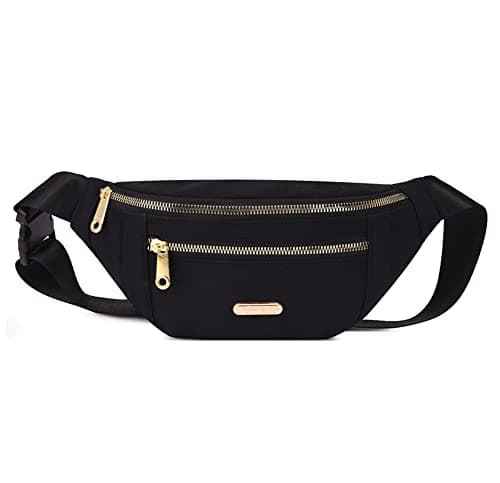 Image of Estwell Bum Bag Fanny Pack Men Women Fashion Festival Fanny Pack Travel Waist Pack Lightweight Adjustable Waist Bag for Running Walking Hiking Jogging, Black