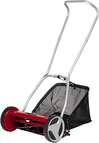Image of Einhell GC-HM 400 Handheld Lawnmower (up to 250 m², 40 cm Cutting Width, Ball-Bearing Mowing Spindle with 5 Steel Blades, 4-Step Cutting Height Adjustment 13-37 mm, 27 L Collection Basket)