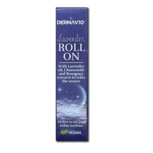 Image of Healthpoint Derma V10 Lavender Roll On, Lavender Oil, Chamomile and Rosemary Extract to Promote Peaceful and Restful Night Sleep, Aids in Calming and Relaxing The Mind and Body, Vegan Friendly