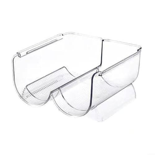 Image of Glewi Transparent Wine Rack and Cup Holder, Stackable Dustproof Storage for Bottles and Mugs, Modern Home Bar Organizer Display Stand(Double)