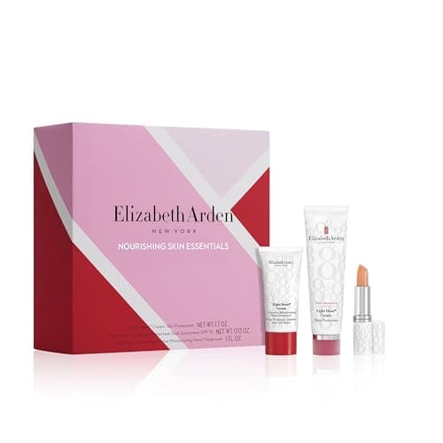 Image of Elizabeth Arden - Eight Hour Nourishing Skin Essentials 3-Piece Set, Skin Protectant, Lip Protectant Stick SPF 15 and Moisturising Hand Cream, Soothing and Hydrating Skincare for Hands, Lips and Body