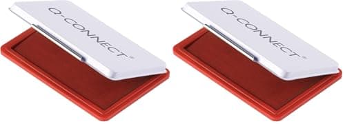 Image of Q-Connect Large Stamp Pad Red KF15441 (Pack of 2)