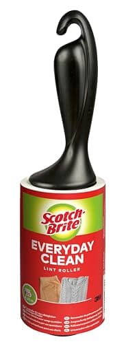 Image of Scotch-Brite Everyday Clean Lint Roller - 1 Roll 30 sheets 4,55 m - Works Great on Pet Hair, Clothing, Furniture and More, Black