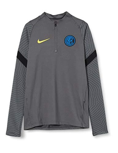 Image of Nike Inter Ynk Dry STRKE Dril Topcl Long Sleeved T-Shirt - Dark Grey/Black/(Tour Yellow) (No Sponsor-3RD), Large