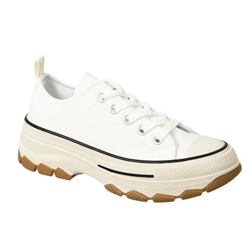 Image of IVACHY Womens Sneakers Ladies High and Low Top Chunky Platform Wedge Trainers Walk Casual Daily Wear Comfy Shoes Size UK