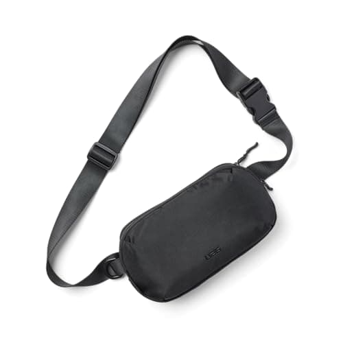 Image of URBAN ARMOR GEAR UAG 1-Liter Sling Bag - Rugged Ration Hip Pack Waist Bag Adjustable Strap Zippered Compartment for Travel, Standard Issue Black