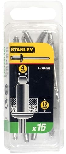 Image of Stanley 1-PAA58T 4mm Long Aluminium Rivets (15 Pieces)