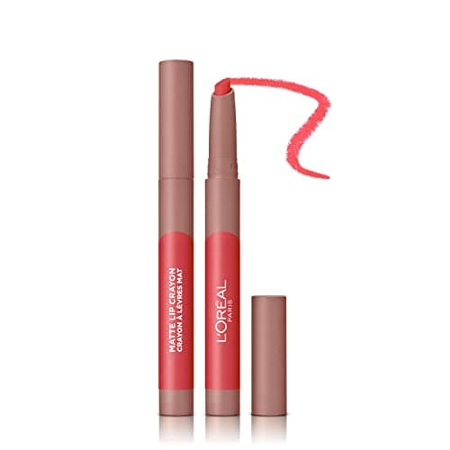 Image of L'Oreal Paris Infallible Very Matte Lip Crayon Lipstick, Smudge Proof, Pink Lipstick, 108 Hot Apricot, 1 kg
