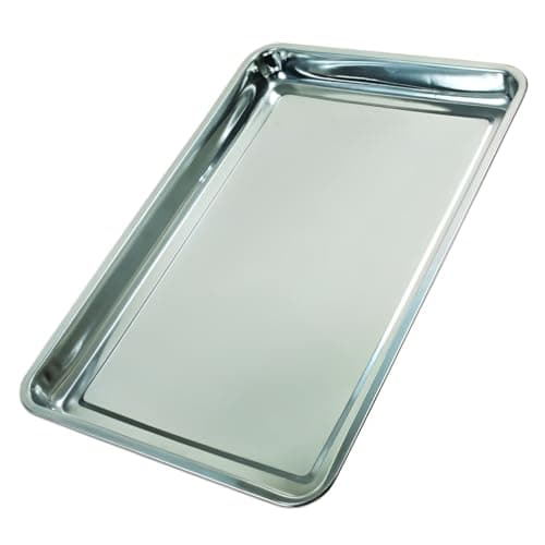 Image of Stainless Steel Low Profile Drip Tray DIY Oil, Fuel Drip Tray Pan & Floor Contamination Oil Car Bike 60cm x 40cm x 48mm