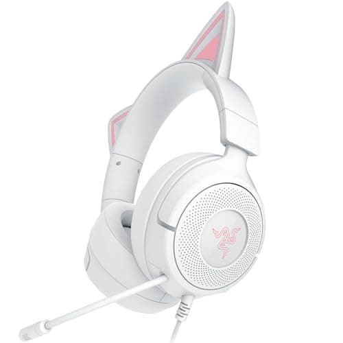 Image of Razer Kraken Kitty V3 X - Wired Kitty Headset for Gaming - Iconic Kitty Ears - 270g Lightweight - HyperClear Cardioid Mic - TriForce 40 mm Drivers - 3,5mm Audio Jack | White