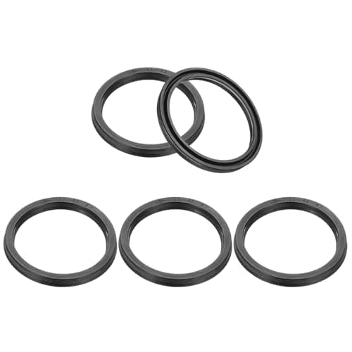 Image of PATIKIL Oil Seal 53 x 63 x 6mm, 5 Pcs Lip Seals Nitrile Rubber Cover Radial Shaft Washer Gasket for Cylinder Automotive Car Engine Drain Plug, Black