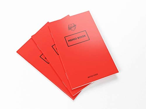Image of Silvine 158 x 99mm Red Memo Book - Lined (72 Pages) Pack of 3