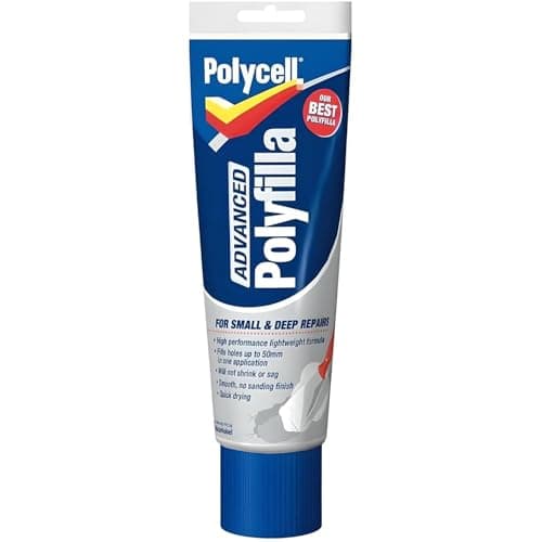 Image of Polycell Advanced All in One Polyfilla Filler Fill 50mm Holes at Single Go Interior Use Quick Dry Repaintable Recoatable Smooth Finish Without Sanding (200ml)