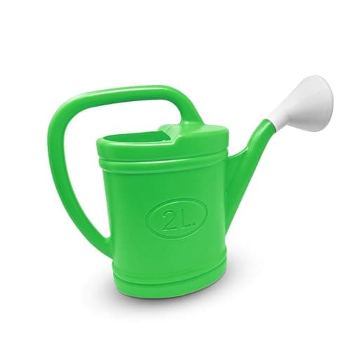 Image of Watering Can Plastic 2L Green Indoor Outdoor Garden Watering Jug with Long Spout Ergonomic Handle Lightweight Plant Water Sprinkler for Flowers Herbs Plants Balcony Patio Home Gardening