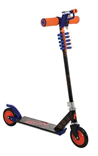 Image of Nerf, Scooter with Blaster, Officially Licensed, Handlebar Mounted Nerf Blaster & 5 Darts, Steel Frame, Coloured Decals, Comfortable Grips, Ages 5+, Outdoor Fun & Active Play