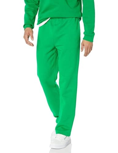 Image of Amazon Essentials Men's Fleece Open Bottom Sweatpant (Available in Big and Tall), Green, XXL