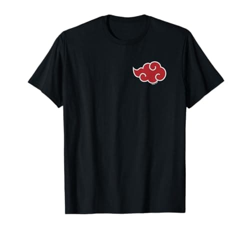Image of Naruto Shippuden Akatsuki Cloud Chest Print Anime T-Shirt