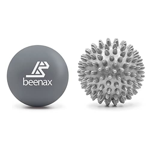 Image of Beenax Lacrosse & Hard Spiky Massage Ball Set - Trigger Point, Myofascial Release, Plantar Fasciitis, Deep Tissue, Muscle Relief, Yoga, Pilates, Physio, Rehab - Relieve Stress and Relax Tight Muscle