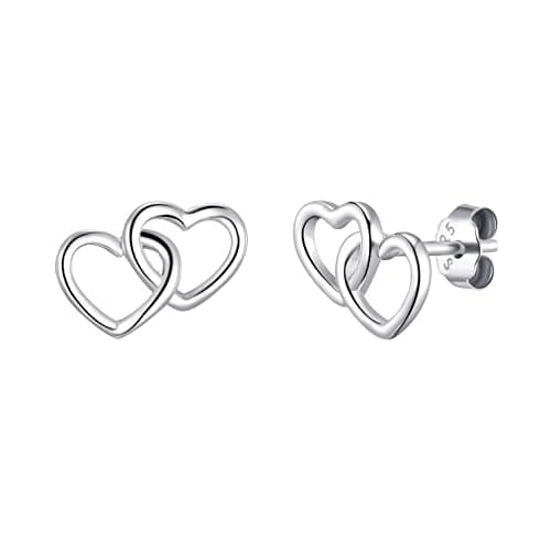 Image of Philip Jones Sterling Silver Heart Link Earrings