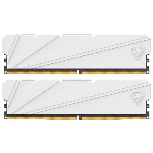 Image of Netac DDR4 3200MHz 16GB (2 X 8GB) RAM Computer Desktop Memory DRAM Kit C16 XPM2.0 Gaming Memory 16GB with Heat Sink, for Computer Game White
