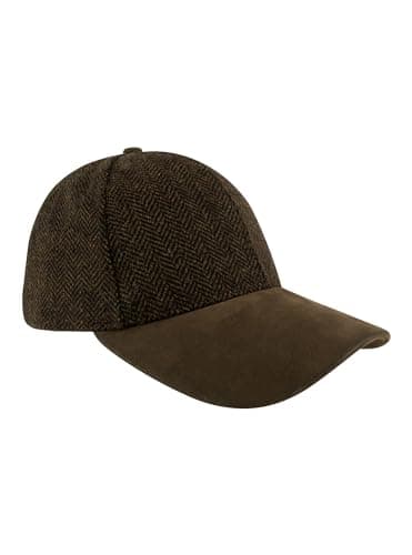Image of JACK PYKE Herringbone Pattern Fully Lined Baseball Hat Brown