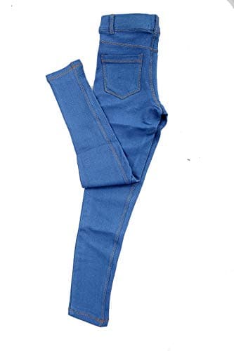 Image of Kids Girls' Skinny Denim Jeans School Uniform Stretchy Jeggings Children Pants 4-13 Years (11-12 Years, Denim Blue Jeggings)