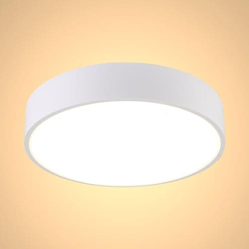 Image of TEKLED Sleek LED Bulkhead Light | Bathroom IP65 Waterproof 24W 4000K 2600lm Cool White CCT | Large Flush Ceiling Light | Interior Exterior Adjustable Wall or Ceiling Mounting Fitting -Round
