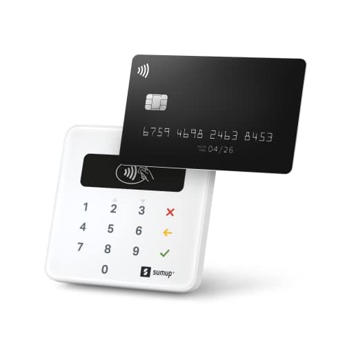 Image of sumup Air mobile card terminal for contactless payments with Credit & Debit Card, Apple & Google Pay - NFC RFID money card reader - practical credit card reader