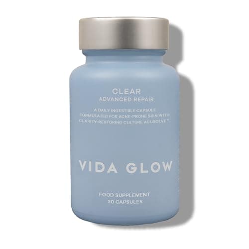 Image of Vida Glow - Natural Clear Advanced Repair Supplement | Promotes Calm, Clarified Skin from Within (30 Capsules)