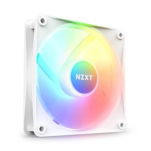 Image of NZXT F120 RGB Core - RF-C12SF-W1-120mm Hub-Mounted RGB Fan - 8 Individually-Addressable LEDs - Semi-Translucent Blades - High Static Pressure & Airflow - Quiet Operation PWM Control - White