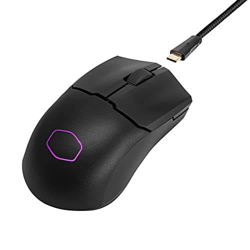 Image of Cooler Master MM712 RGB-LED Ultralight 59g Hybrid Wireless Gaming Mouse - 19K DPI PAW3370 Optical Sensor, 70 Million Click Optical Switches, On-The-Fly System, MasterPlus+ (38K DPI, PC only) - Black