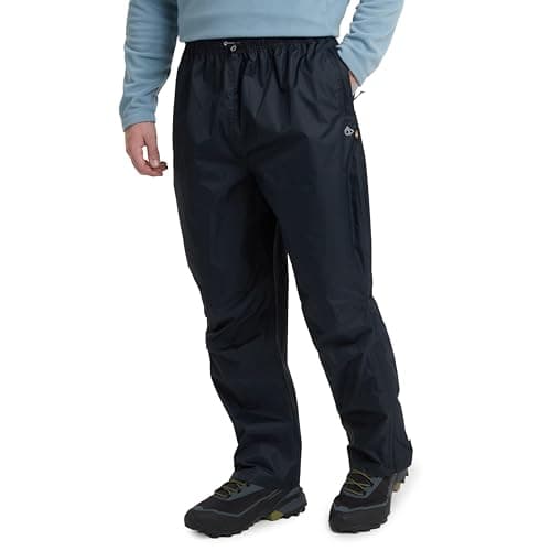 Image of Craghoppers Mens Ascent Ii Waterproof Overtrousers Hiking Pants, Black, M Short UK