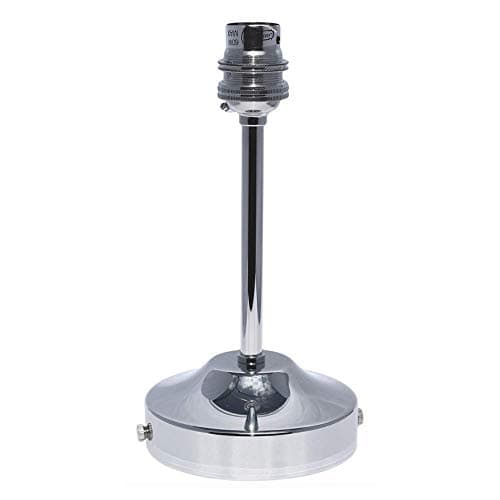 Image of Chandelier Chrome Ceiling Rose Light Pendant Fitting Curved Ceiling Pendant Light Fitting Modern B22 Fixed Tube Lamp Holder (Chrome)
