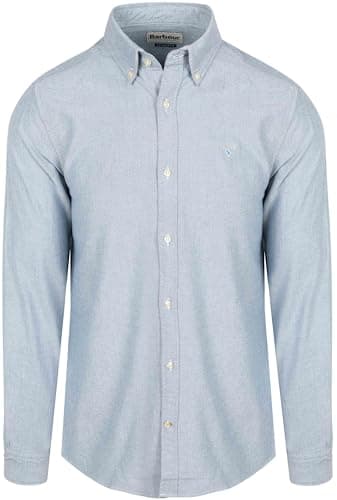 Image of Barbour Oxtown Shirt - Men's - Clothing, Blue, light blue, XL