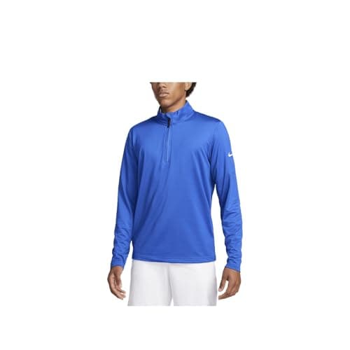 Image of Nike Victory Men's Dri-FIT 1/2-Zip Golf Top (Game Royal/White, FD5837-480), Game Royal/White, Medium
