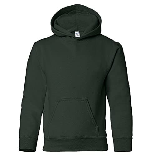 Image of GILDAN Heavy Blend Childrens Unisex Hooded Sweatshirt Top/Hoodie (XL) (Forest Green)