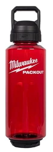 Image of Milwaukee PACKOUT Plastic Bottle with Chug Lid - Red / 1420ml